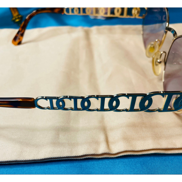 Women's Dior Sunglasses Frames and Case Gold and Brown Preowned RX Lenses - Picture 3 of 7